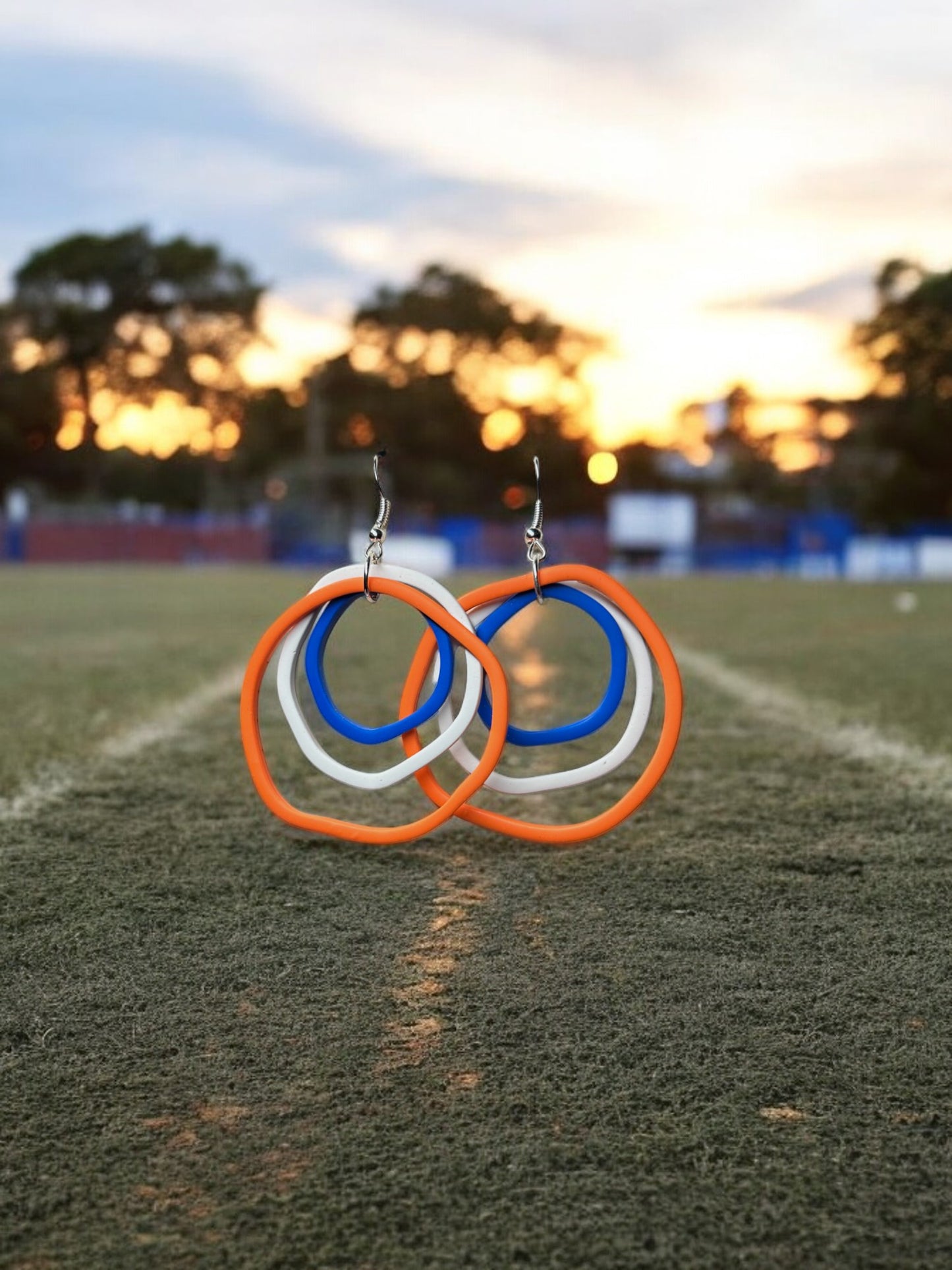 Orange/Blue/White Silly Bands